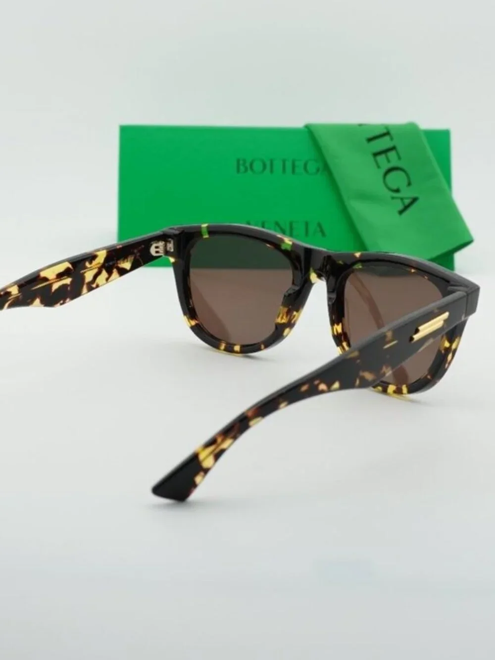 Bottega Veneta BV1001S 002 Square Sunglasses - Havana / Brown